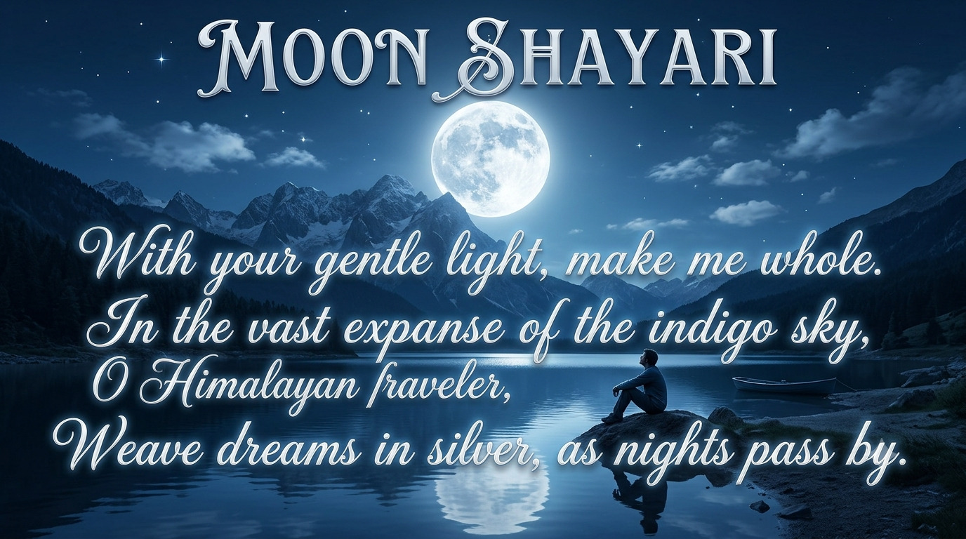 250+ Moon Shayari in English: Romantic, Sad & Heart Touching Poetry