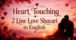 200+ Best Heart Touching 2 Line Love Shayari in English