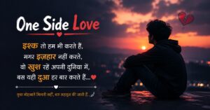 One Side Love Shayari in Hindi | दर्द भरी एक तरफा मोहब्बत शायरी