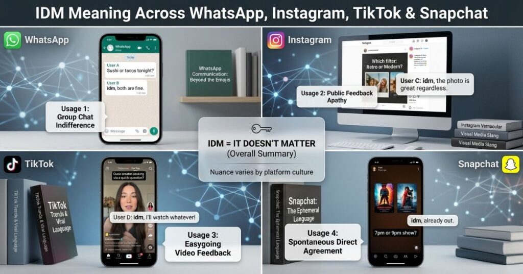IDM Meaning Across WhatsApp, Instagram, TikTok & Snapchat
