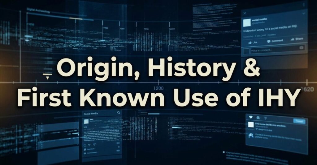 Origin, History & First Known Use of IHY